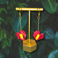 Anthurium dangle earrings