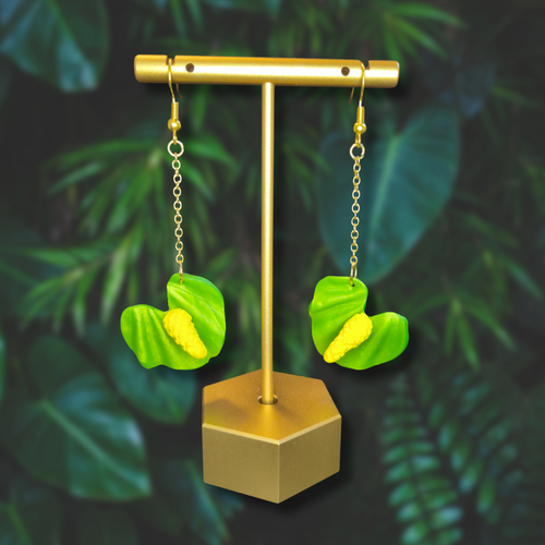 Anthurium dangle earrings