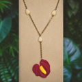 Anthurium dangle necklace