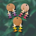 Puakenikeni drop earrings - Limited seasonal colors!