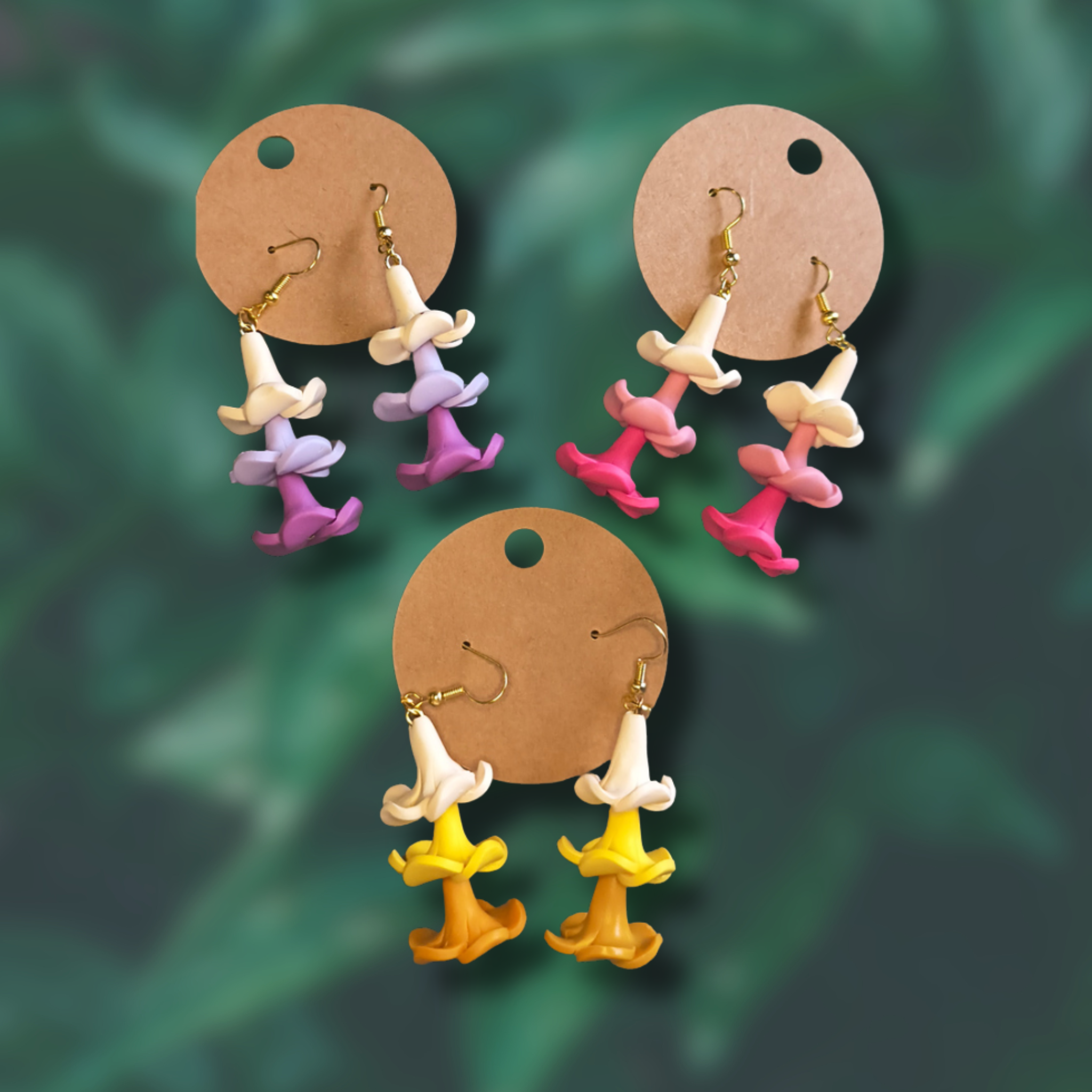 Puakenikeni drop earrings - Limited seasonal colors!