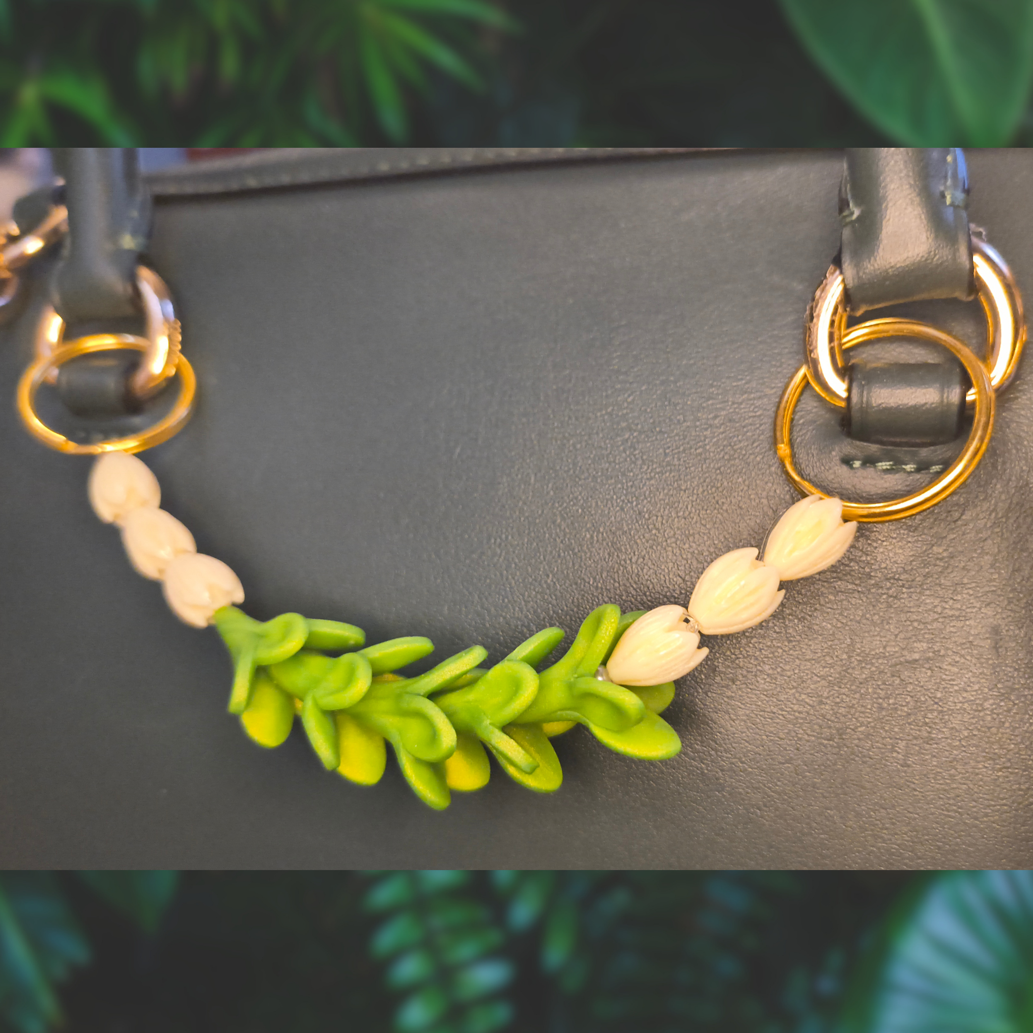Pakalana and pikake bag lei